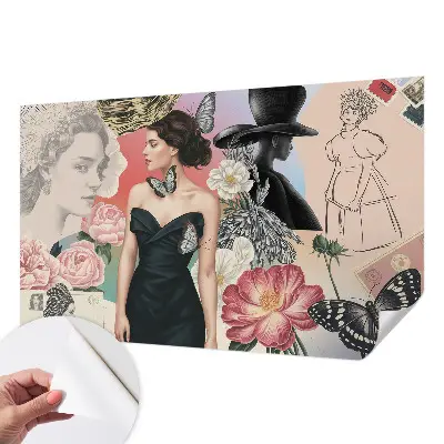 Papier peint photo grand format pour le mur Fleurs et portraits