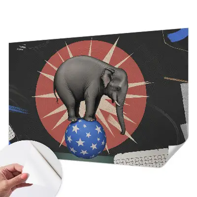 Papier peint photo imprimé sur tissu non tissé Éléphant de cirque