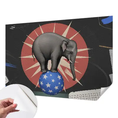 Papier peint photo imprimé sur tissu non tissé Éléphant de cirque