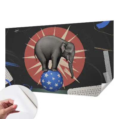 Papier peint photo imprimé sur tissu non tissé Éléphant de cirque