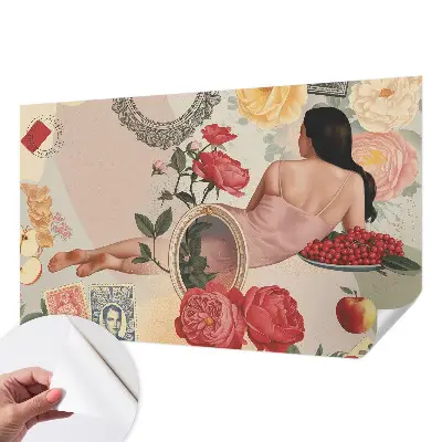 Papier peint intissé imprimé élégance florale