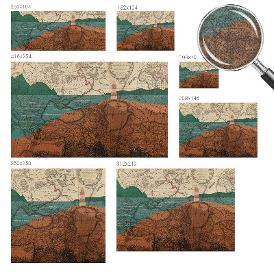 Papier peint chambre ado Historická mapa