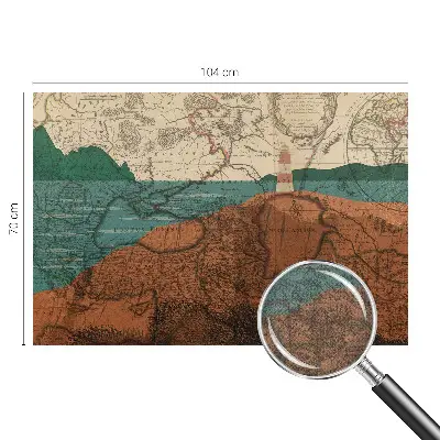 Papier peint photographique sur tissu non tissé Carte historique