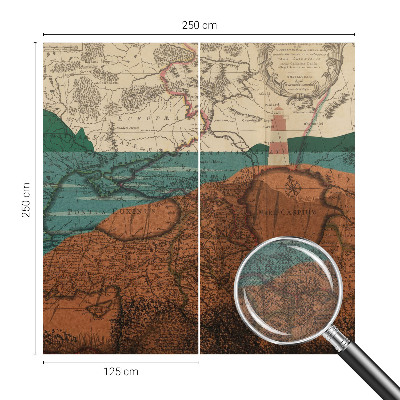 Papier peint chambre ado Historická mapa