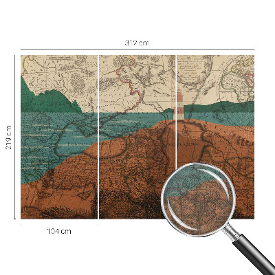 Papier peint chambre ado Historická mapa
