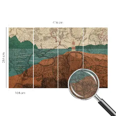 Papier peint photographique sur tissu non tissé Carte historique