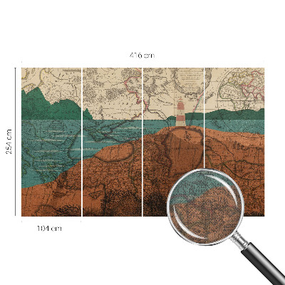 Papier peint chambre ado Historická mapa