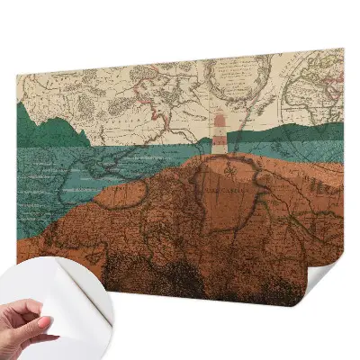 Papier peint photographique sur tissu non tissé Carte historique
