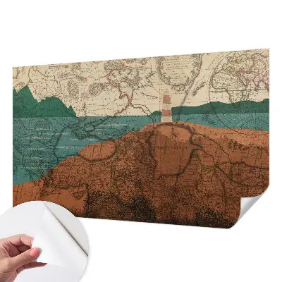 Papier peint photographique sur tissu non tissé Carte historique