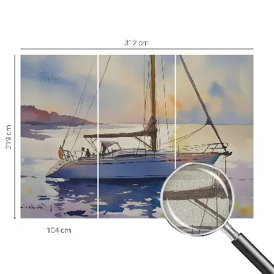 Papier peint photo grand format pour le mur Voilier Ouest