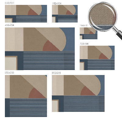 Papier peint tête de lit chambre adulte Harmonická geometria