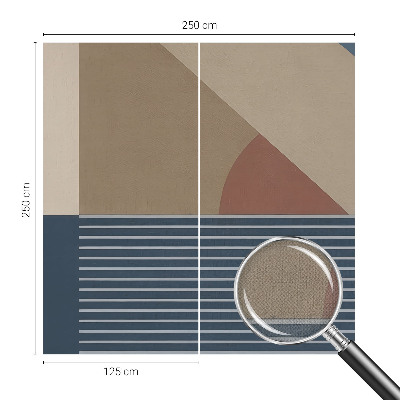 Papier peint tête de lit chambre adulte Harmonická geometria