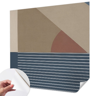 Papier peint tête de lit chambre adulte Harmonická geometria