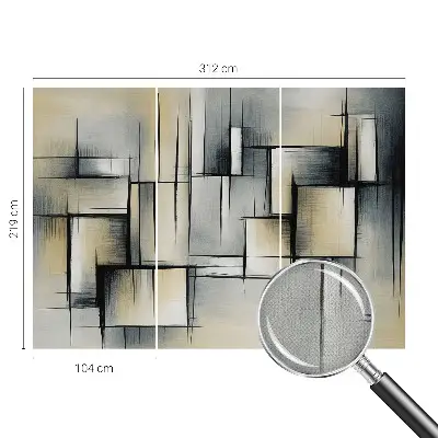 Papier peint photo imprimé sur tissu non tissé Géométrie abstraite