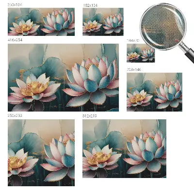 Papier peint photographique sur tissu non tissé Lotus de l'harmonie