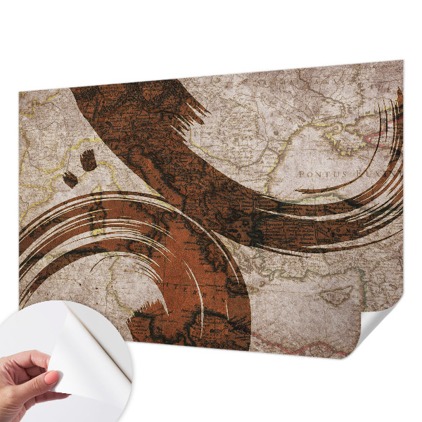 Papier peint panoramique adhésif Umelecká mapa