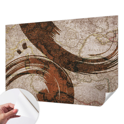 Papier peint panoramique adhésif Umelecká mapa