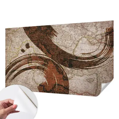Papier peint photo grand format pour le mur Carte artistique