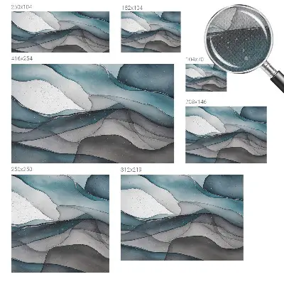 Papier peint photo sur tissu non tissé Vagues colorées