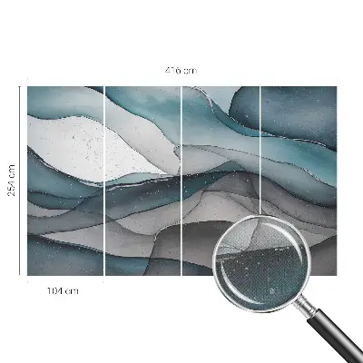 Papier peint photo sur tissu non tissé Vagues colorées