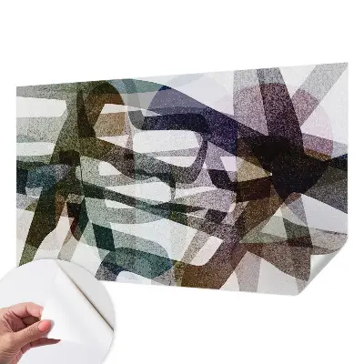Papier peint intissé imprimé nœuds colorés