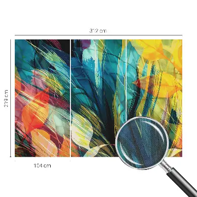 Papier peint photo grand format pour le mur Feuilles abstraites