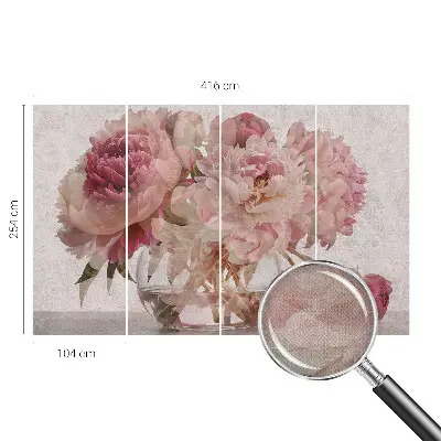 Papier peint intissé imprimé Charme de pivoine
