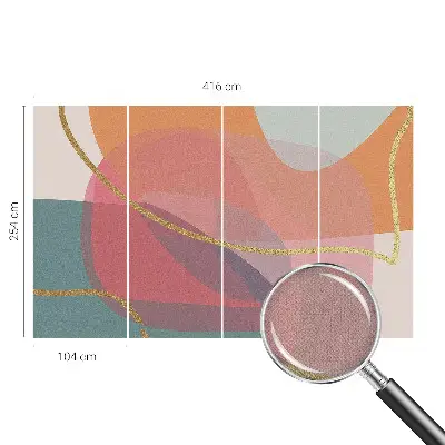 Papier peint photo grand format pour le mur formes colorées
