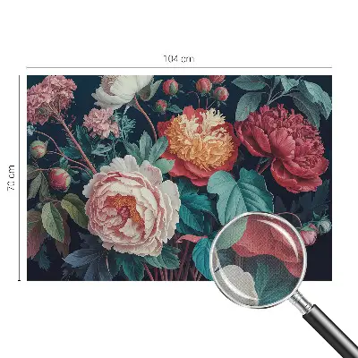 Papier peint photographique intissé fleurs colorées