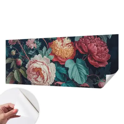 Papier peint photographique intissé fleurs colorées