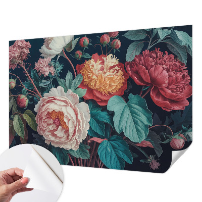Papier peint chambre adulte cocooning Farebné kvety