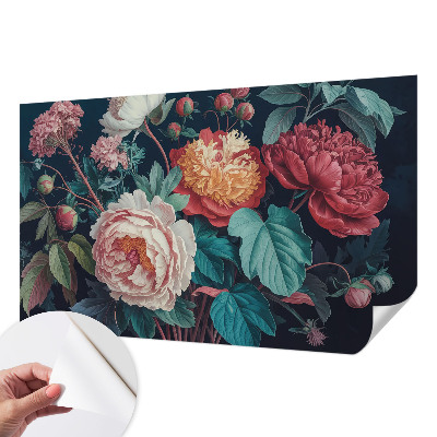 Papier peint chambre adulte cocooning Farebné kvety