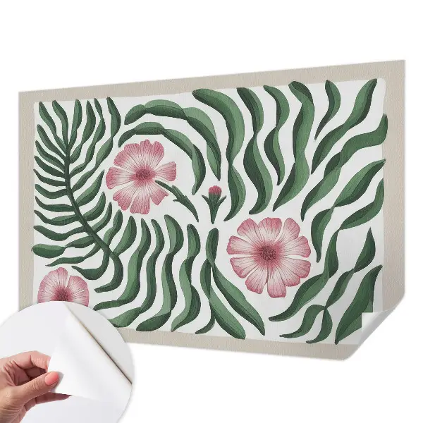 Papier peint photo sur tissu non tissé Fleurs feuilles