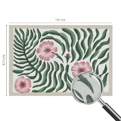 Papier peint photo sur tissu non tissé Fleurs feuilles