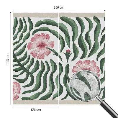 Papier peint photo sur tissu non tissé Fleurs feuilles