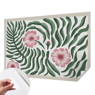 Papier peint photo sur tissu non tissé Fleurs feuilles