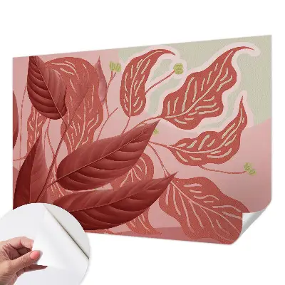 Papier peint photo imprimé sur tissu non tissé feuilles biologiques