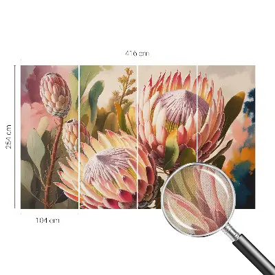 Papier peint photographique sur tissu non tissé Fleurs de protéa