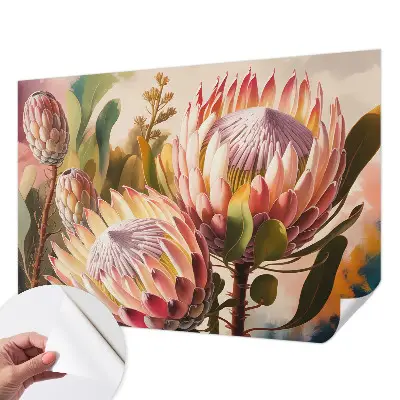 Papier peint photographique sur tissu non tissé Fleurs de protéa