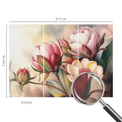Papier peint intissé imprimé Un bouquet de fleurs
