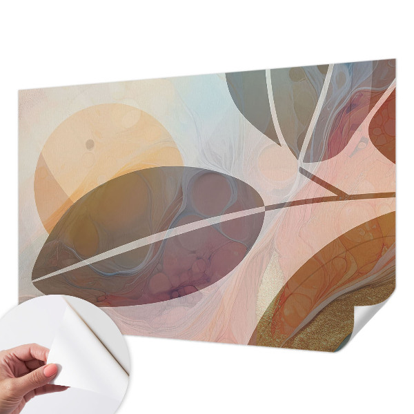 Papier peint tête de lit chambre adulte Harmonické listy