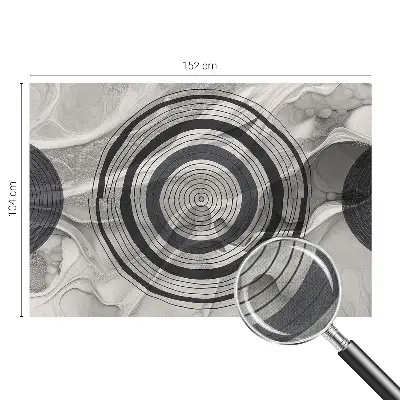 Papier peint photo grand format pour le mur Cercles gris