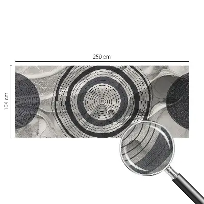 Papier peint photo grand format pour le mur Cercles gris
