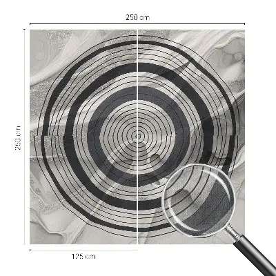 Papier peint photo grand format pour le mur Cercles gris