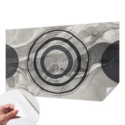 Papier peint photo grand format pour le mur Cercles gris