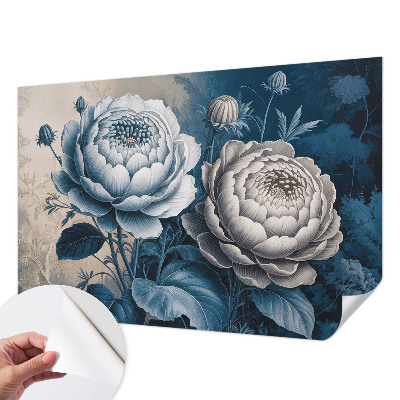 Papier peint tendance chambre adulte Romantické kvety