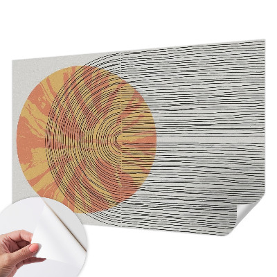 Papier peint panoramique pas cher Kruh s čiarami