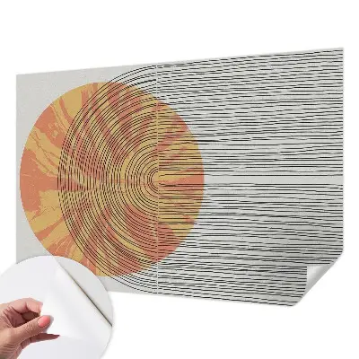 Papier peint intissé imprimé Cercle avec des lignes
