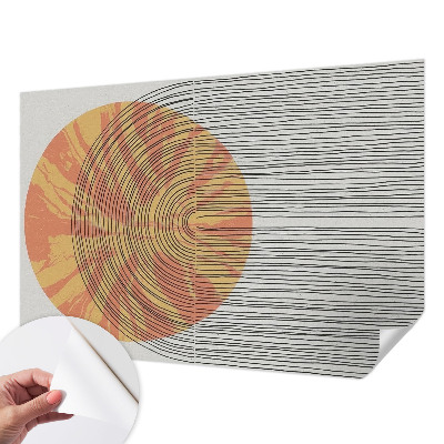 Papier peint panoramique pas cher Kruh s čiarami