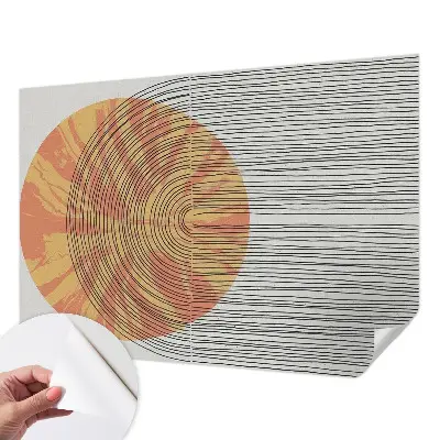 Papier peint intissé imprimé Cercle avec des lignes